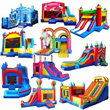 cheap giant kids bounce house adult bouncer slide bouncy jumping castle commercial inflatable obstacle course equipment for sale