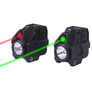Rechargeable Laser Flashlight Combo 220 Lumens gun light Magnetic Charging strobe light laser combos for rifle Handgun Pistol