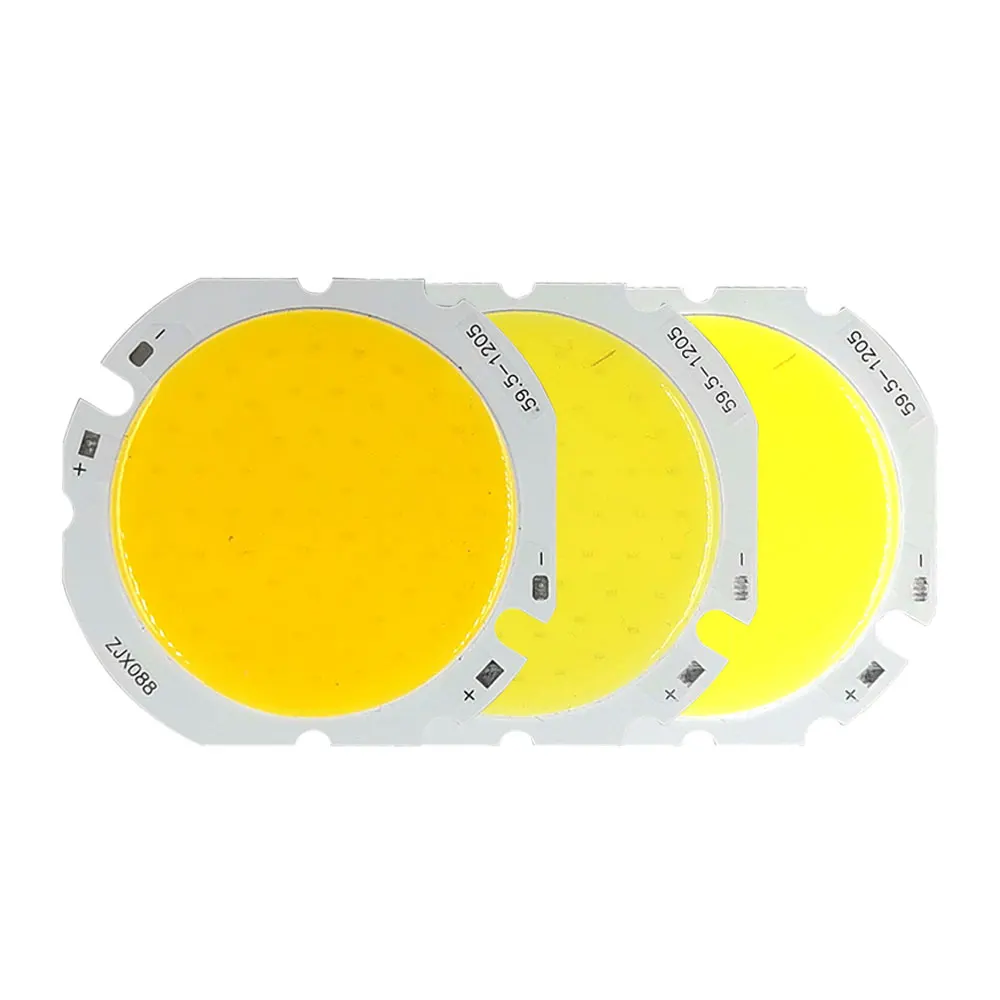 60mm Round COB LED Chip for Spotlights Downlights Ceiling Lights 10W 15W 20W 30W 42mm Lighting Surface Warm Natural Cold White