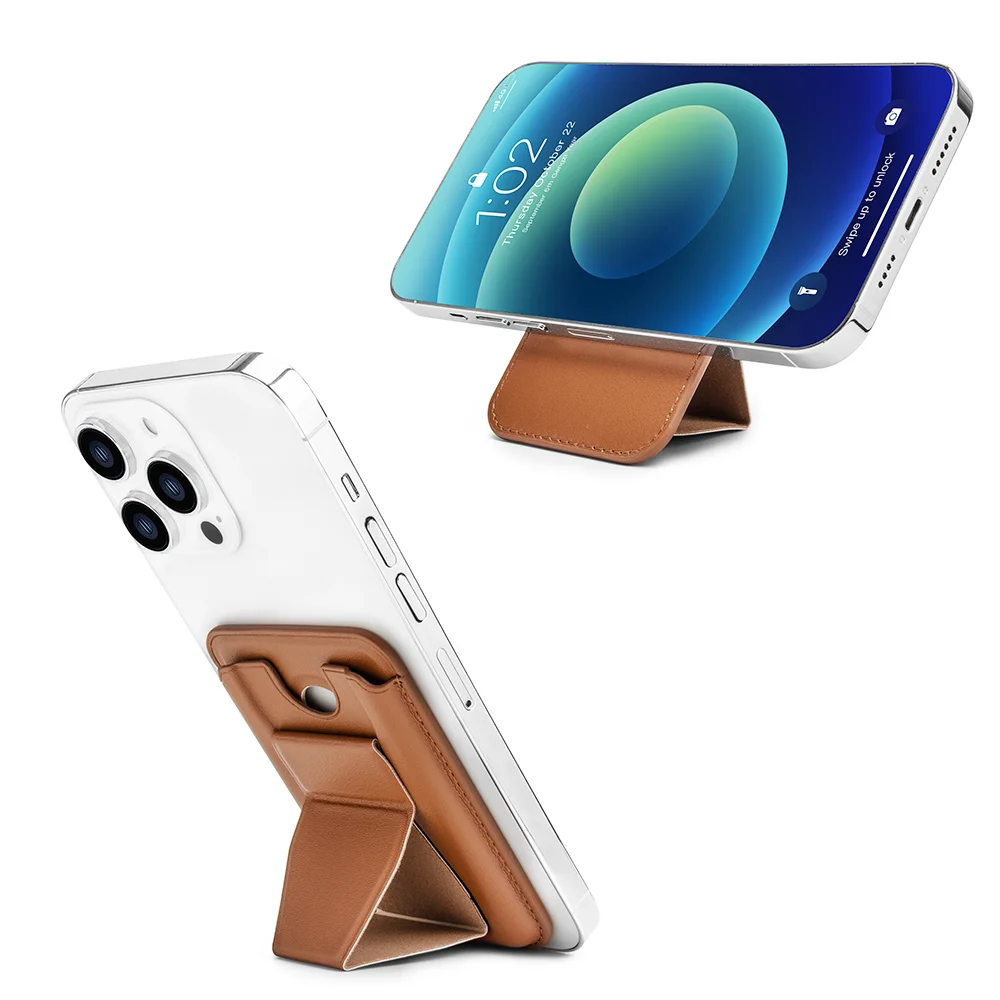 Pu Leather Phone Wallet Card Holder Stand Credit Card Holder