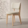 Wood-Colored+Light Khaki Leather