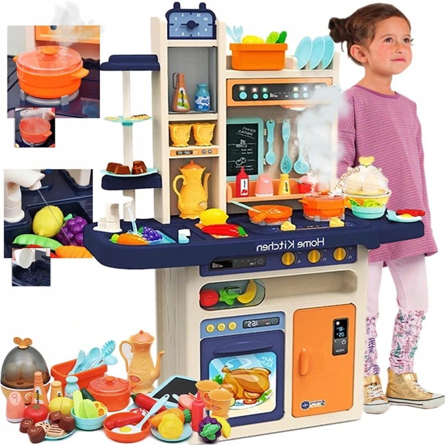 Детская кухонная игрушка, Многофункциональные кухонные приборы, забавные кухонные игрушки для детей с распылителем воды, музыкальной подсветкой