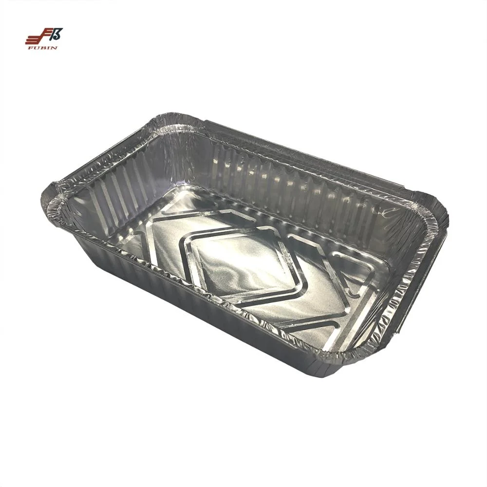 OEM Rectangular Foil Trays Disposable Aluminum Container For Restaurant