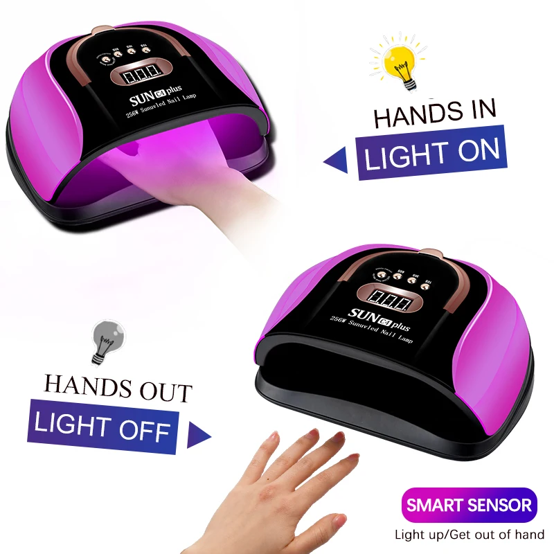 256W SUN C4PLUS UV LED Nail Lamp - Dual Light Gel Curing