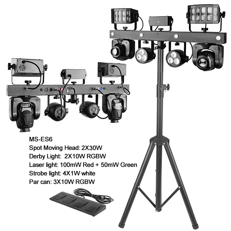 Portable Dj Set Par Light Stage Led Disco Dj Equipment Gig Bar Pro Move Luces Discoteca Tricolor Dj Lighting System With Stand