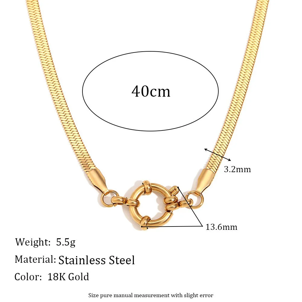 316l Stainless Steel Jewelry 18k Gold Necklace Geometry Women Fashion Pendant Necklaces aperçu 10
