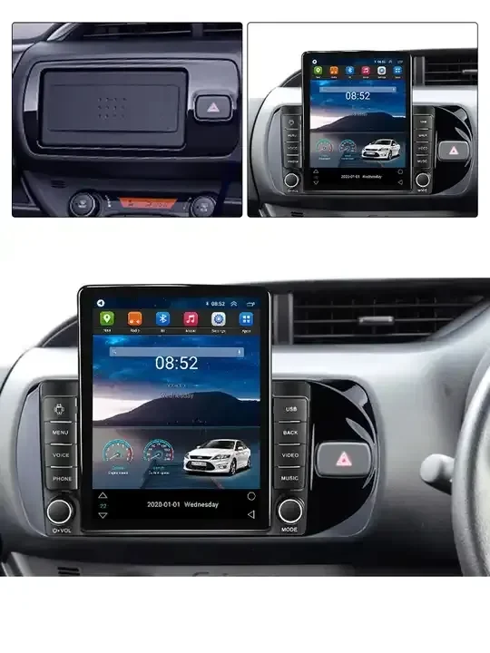 Android Car Video Car DVD Player for Toyota Vitz 2016 2017 2018 2019 2020 Stereo Android 4G LTE Car Multimedia System