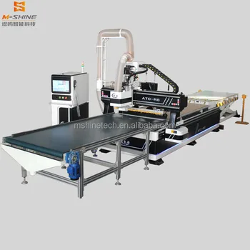 Automatic loading and unloading cnc router linear atc  1325 cnc router atc fasca single arm atc cnc router