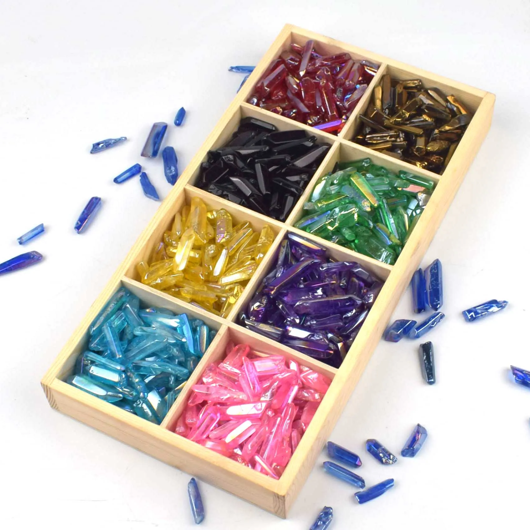 Оптовая продажа, 100 г, полированный Ангел Aura, прозрачный кварцевый кристалл, башня для исцеления