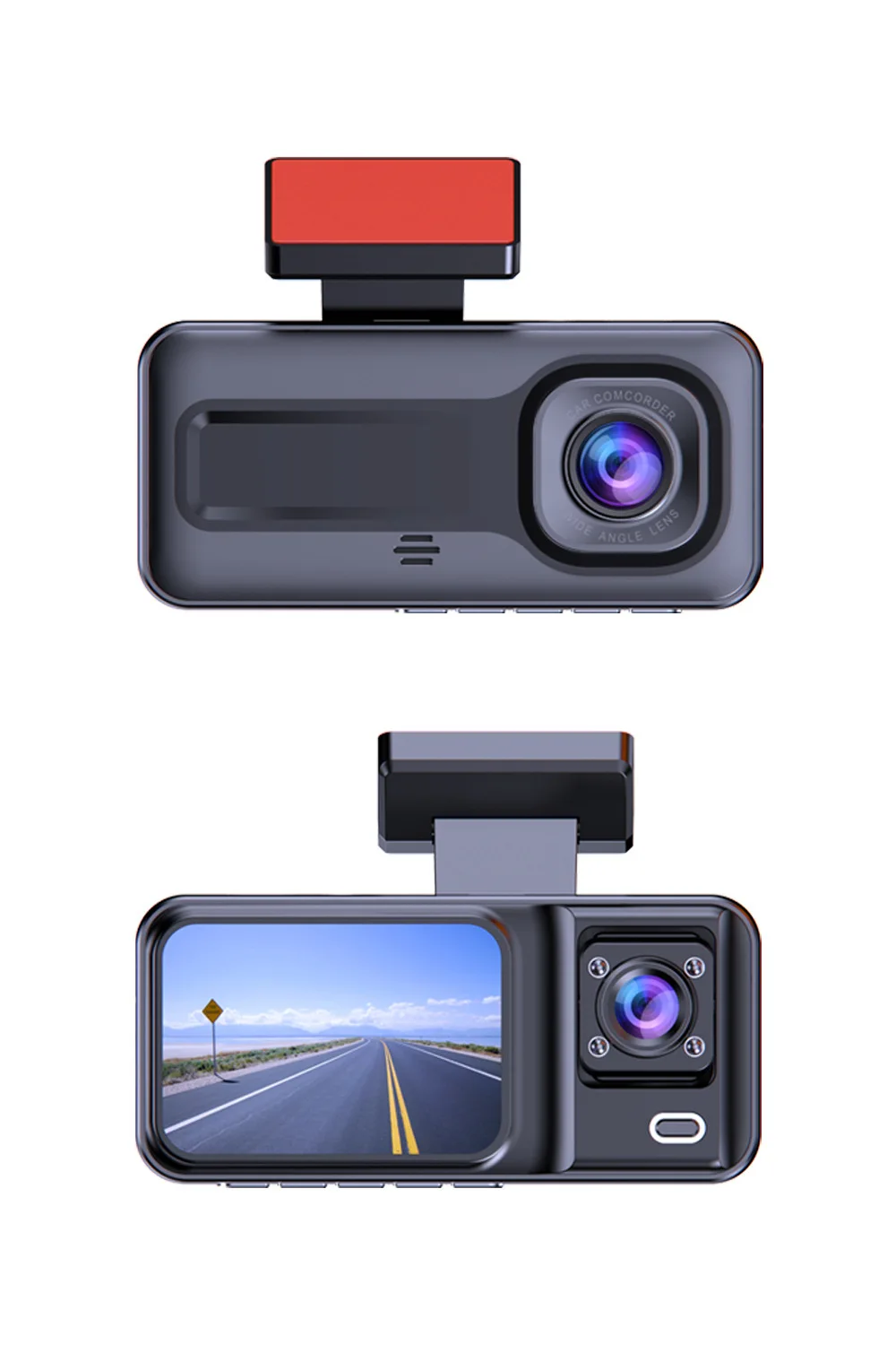 A98 2 İnç WIFI IPS Çift Lens FHD 1080P LED Gece Görüşlü Arka Görüş Kamerası Otomatik Kamera Araba DVR'ı ile Dash Kamera Video Kaydedici