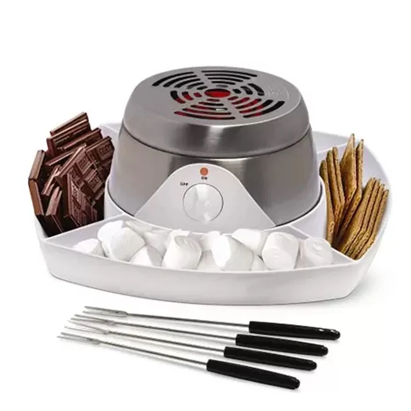 Etl Approved Chocolate Marshmallow Roaster Tabletop Stainless Steel Indoor Electric Smores Maker