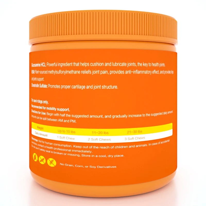 Hip And Joint Supplement For Dogs Pet Products With Glucosamine,Chondroitin,& Msm + Vitamins C