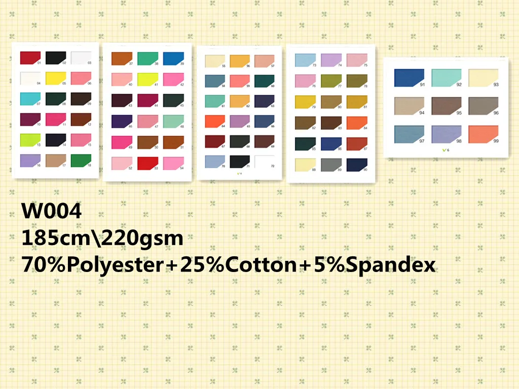 W004-5Cheap оптовая продажа чесаный хлопок Терри Вязать полиэстер спандекс свитер ткани