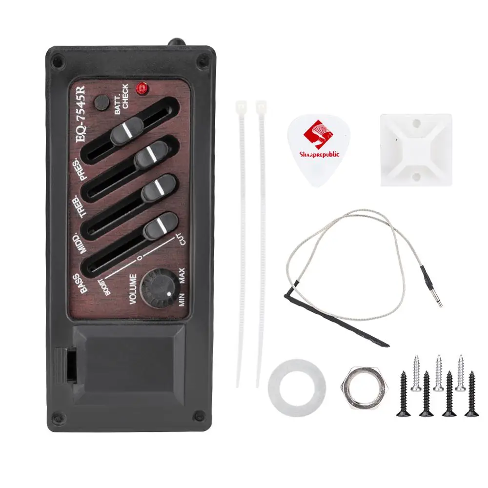 Pickup Per Chitarra Acustica Con Preamplificatore - EQ Integrato Per Sound Hole - Foto 12