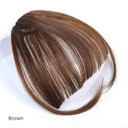 Лидер продаж на Amazon, натуральные плоские аккуратные воздушные челки с красивой сеткой с дужками для женщин, цельный кусок волос