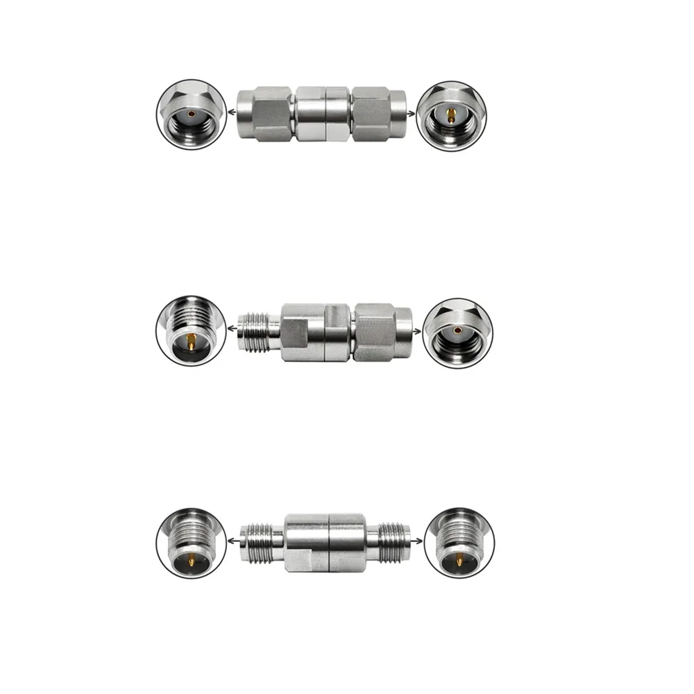 RF Coaxial Cable Rf Connector 18Ghz Stainless Steel RP SMA Connector Plug/Jack to SMA Male/Female Adapter