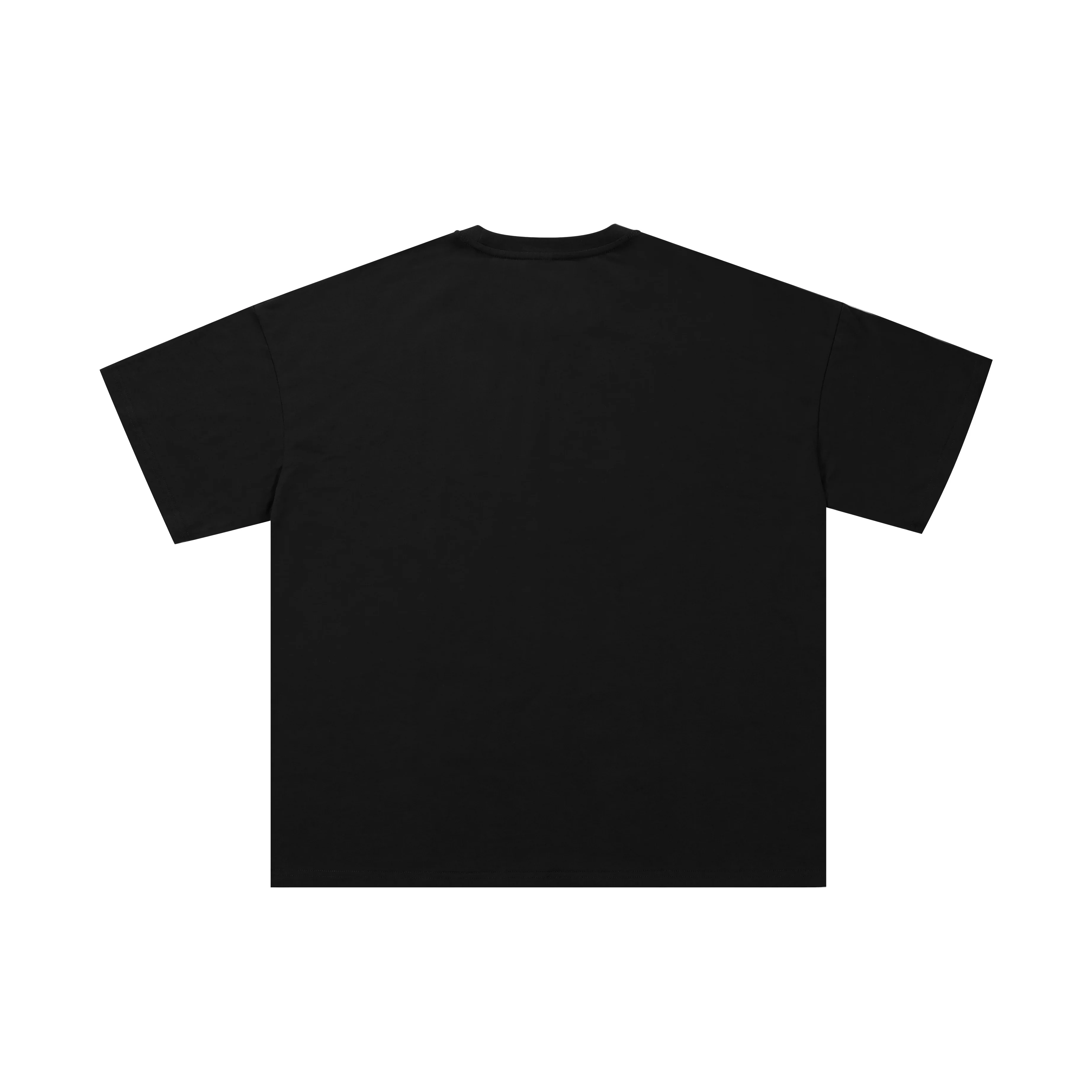 时尚潮流宽松黑色短款t恤男士宽松超大t恤