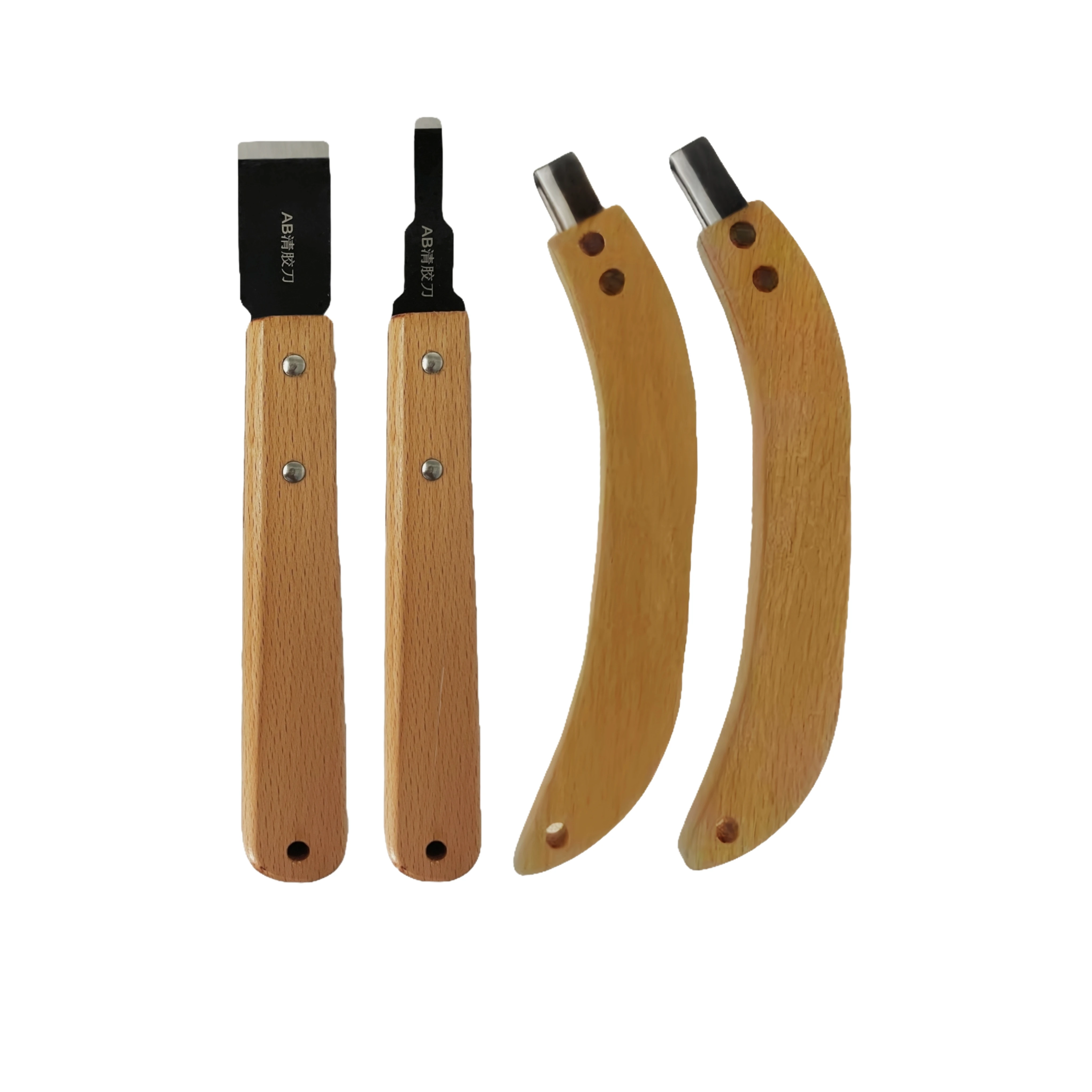 4piece Set Of Car Headlight Repair Tools Wooden Handle Cold Glue Knife