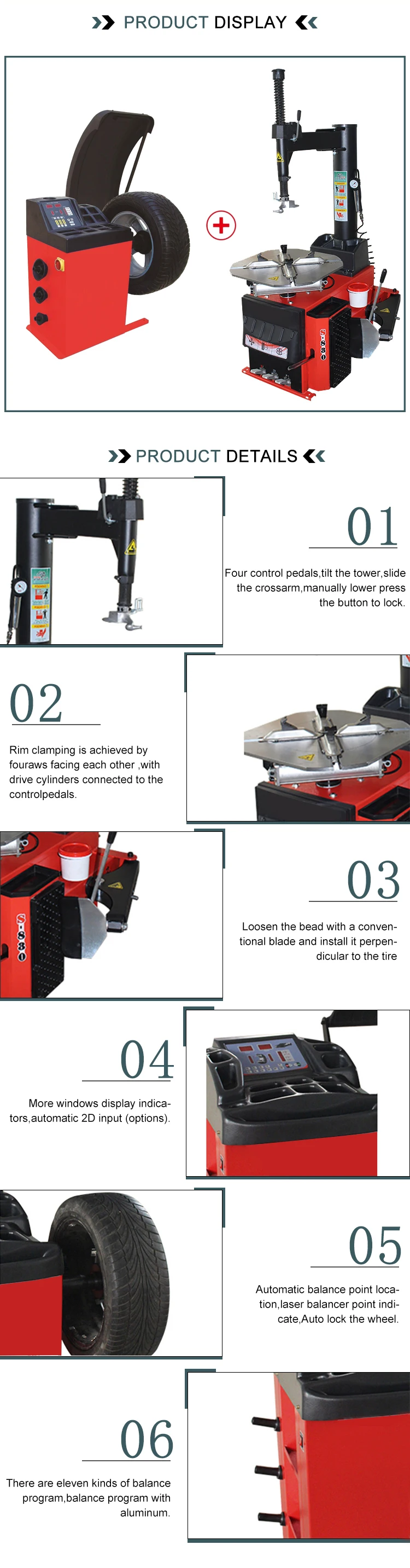 New Tire Service Workshop Tyre Changer Repair Equipment Wheel Balancer Combo details