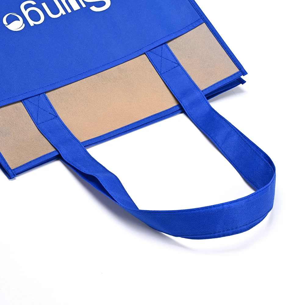 Wholesale Large Custom Cotton Shopping Non Woven Bag Blank Custom Printed Logo Own Design With Pocket manufacture