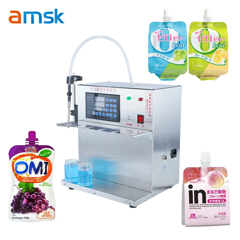 ZX-618 Self-supporting Bag Stainless Steel Mini Pouch Filler for Stand up Bag Spout Pouch Vertical Bag Liquid Filling Machine