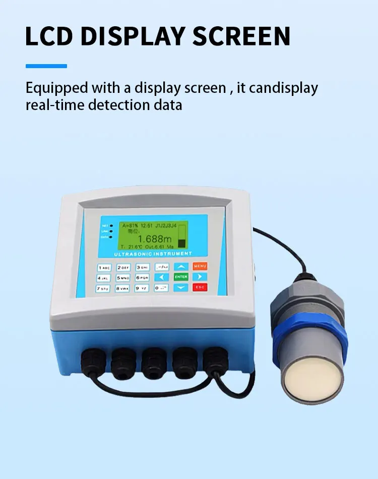 Digital Ultrasonic Water Level Sensor Rs485 Output Split Ultrasonic ...