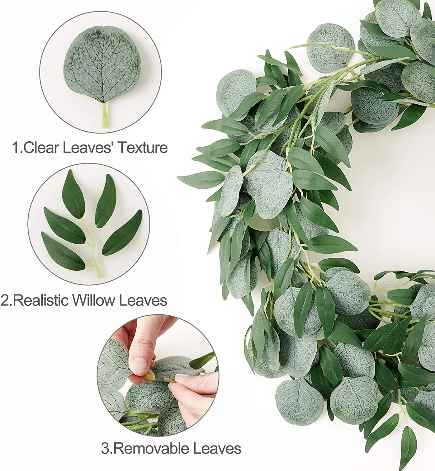 Ly Artificial Greenery Plant Garland Faux Eucalyptus Garland Eucalyptus
