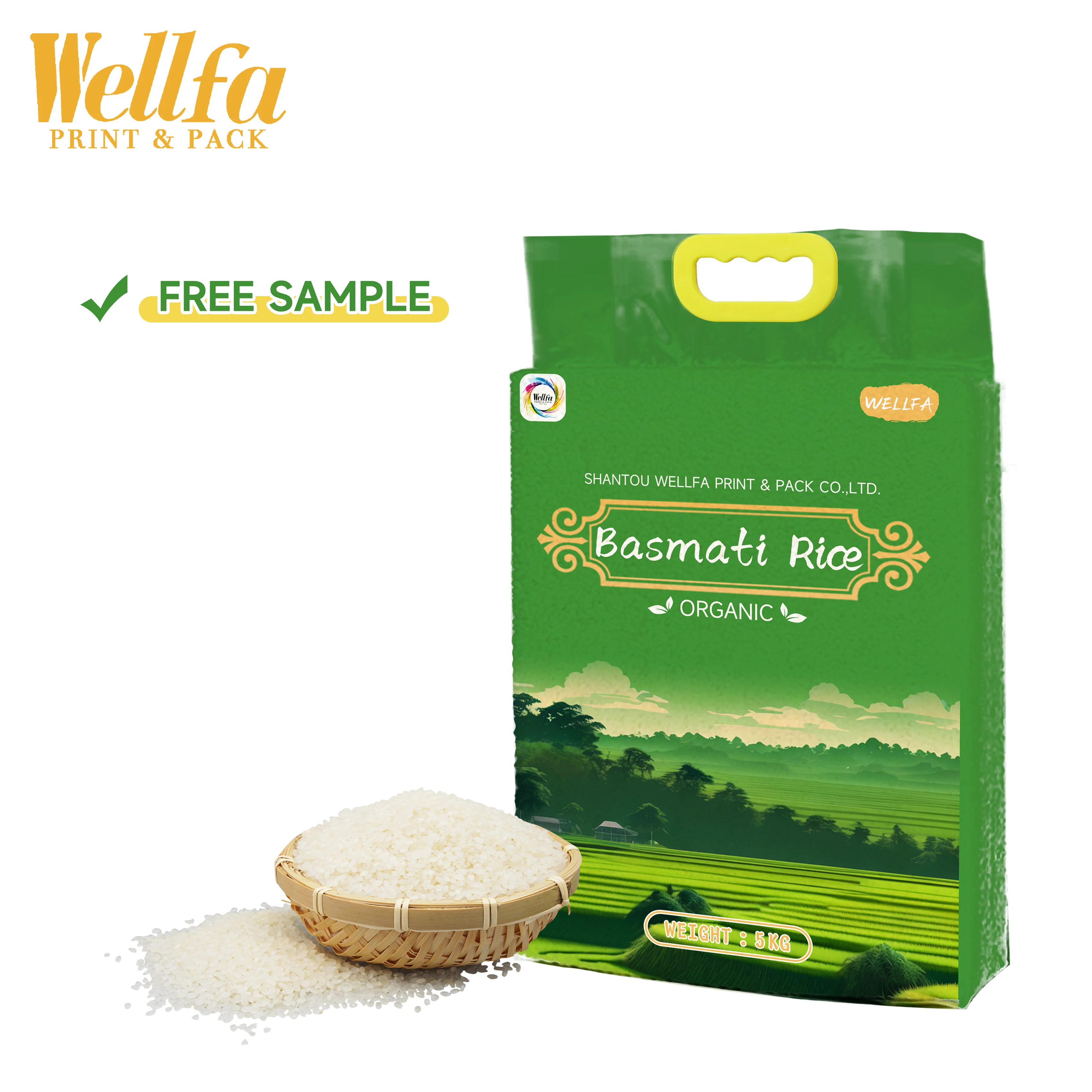 Hot Sale Factory Custom 5kg 10kg Resealable Ziplock Nylon Vacuum 8 Side