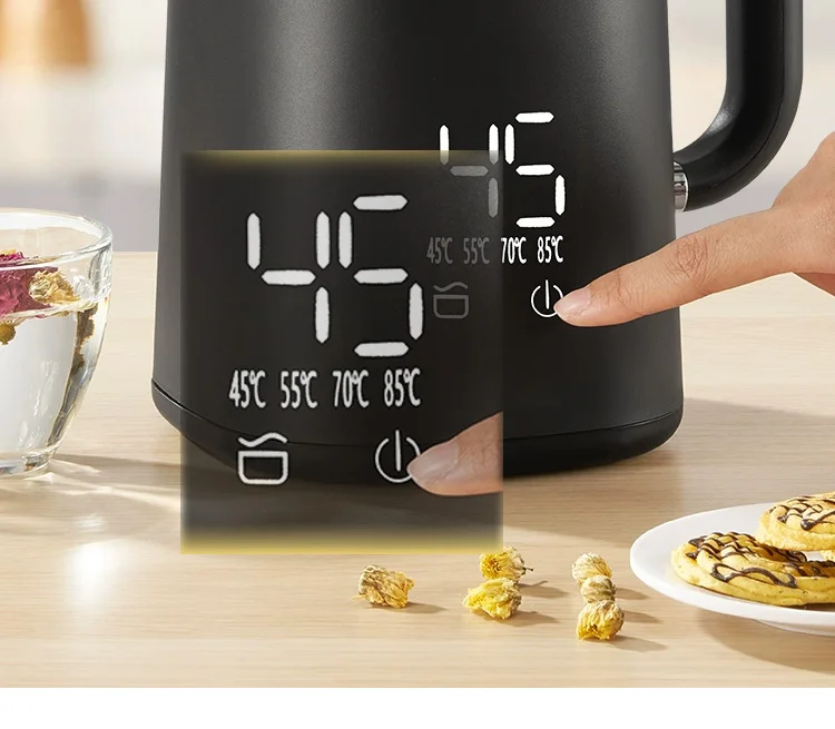 Digital Display Electric Kettle 1.8l Double Wall Electric Kettle With