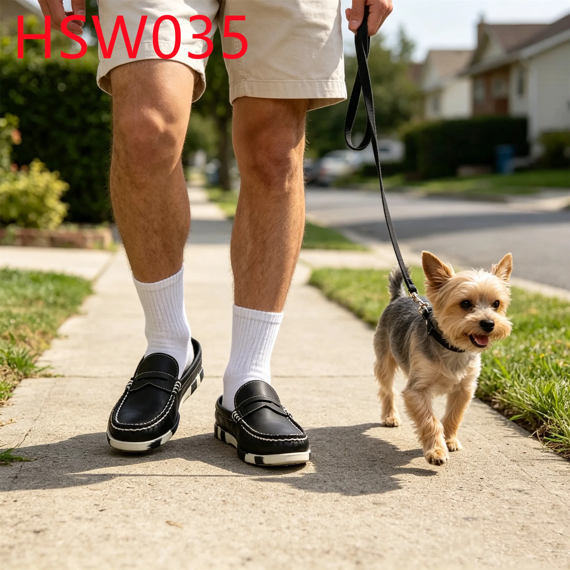 HY,Evening-stroll Mask-style Stitching Rubber Sole Hua Singh Boat slippers Open Heel Design Handmade Moccasins Shoes HSW035