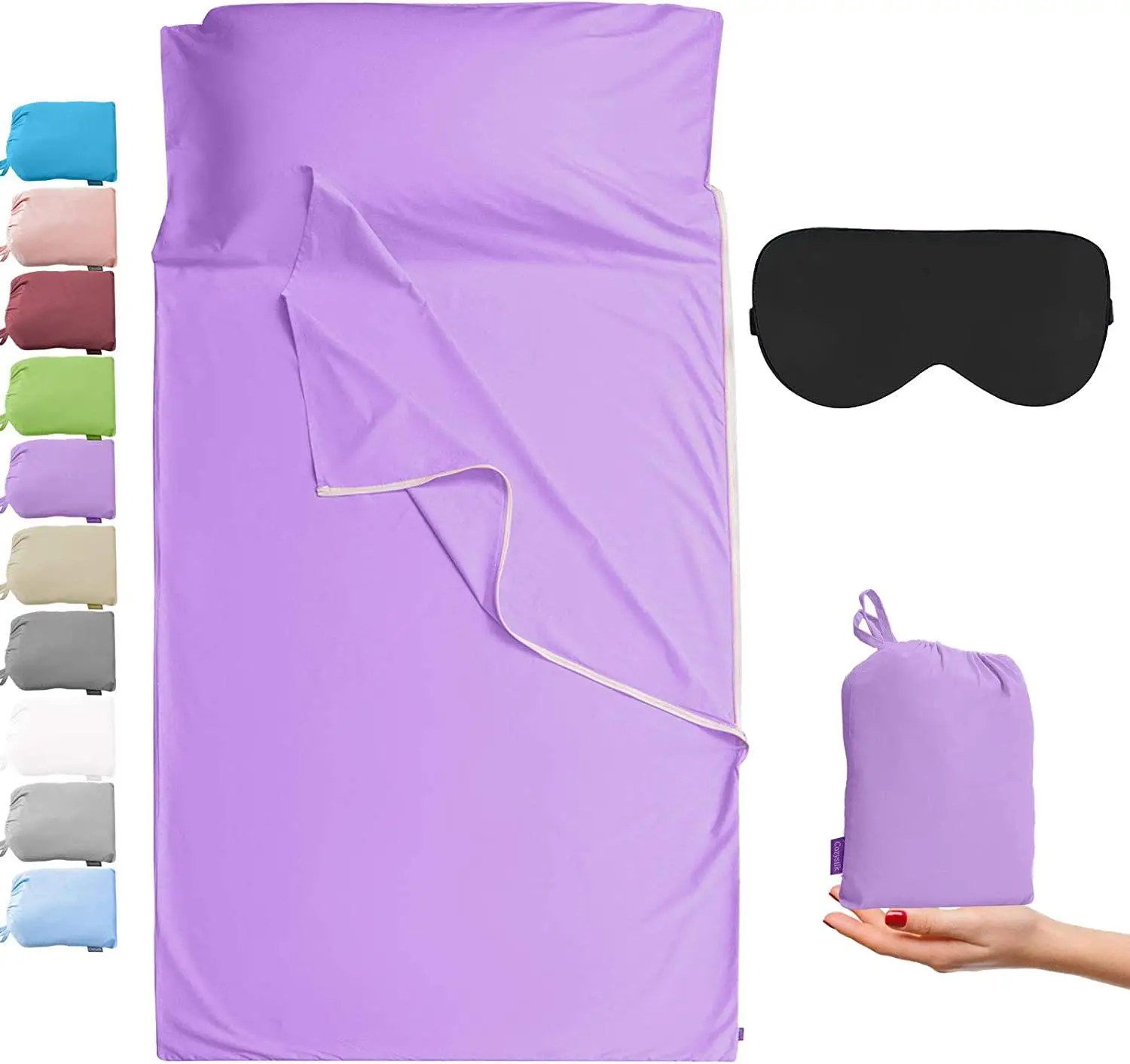 Woqi Low Temperature Heating Sleeping Bag Sleep Sack Camping Travel Liner With Pillow Soft Buy