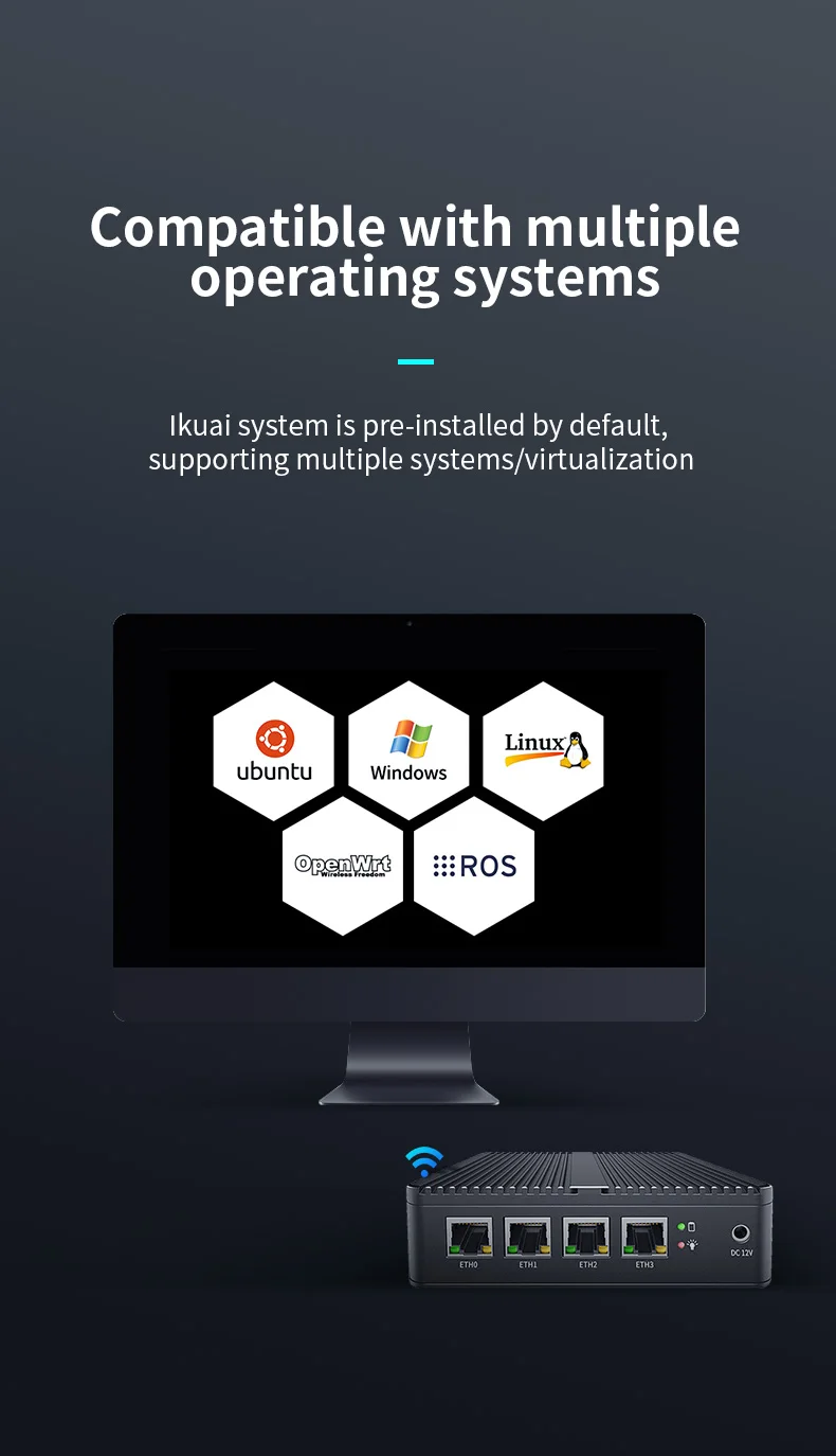 Guanfeng J4125 Quad Core Supporting Aes-ni Mikrotik Openwrt Pfsense ...