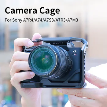 KingMa Multi-hole Aluminium Alloy DSLR Sony Camera Cage Video Vlog Camera Cage Accessory for Sony A7R4/A74/A7S3/A7R3/A7M3 detail image