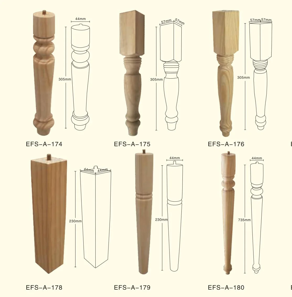 Natural Wood Stair Railing Pillar Handrail Post Carved Wooden Pillar