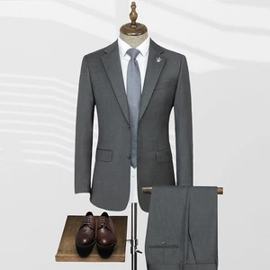 Designer Men's Slim Fit Business Formal Workwear Jacket Plus Size Coat for Interview and Work Wholesale Clothing