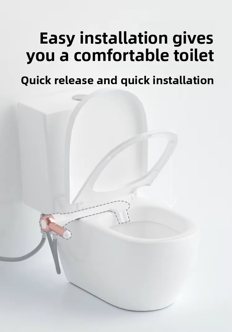 Toilet Accessories Non-electric Dual Nozzle Bidet Portable Ultra-Slim Toilet Bidet Attachment Without Installation for Home Use manufacture