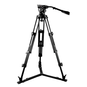 E-IMAGE EI7080AA Professional  Heavy Duty Two-Stage Aluminum 100mm Bowl Video Tripod for Video Camera Camcorders