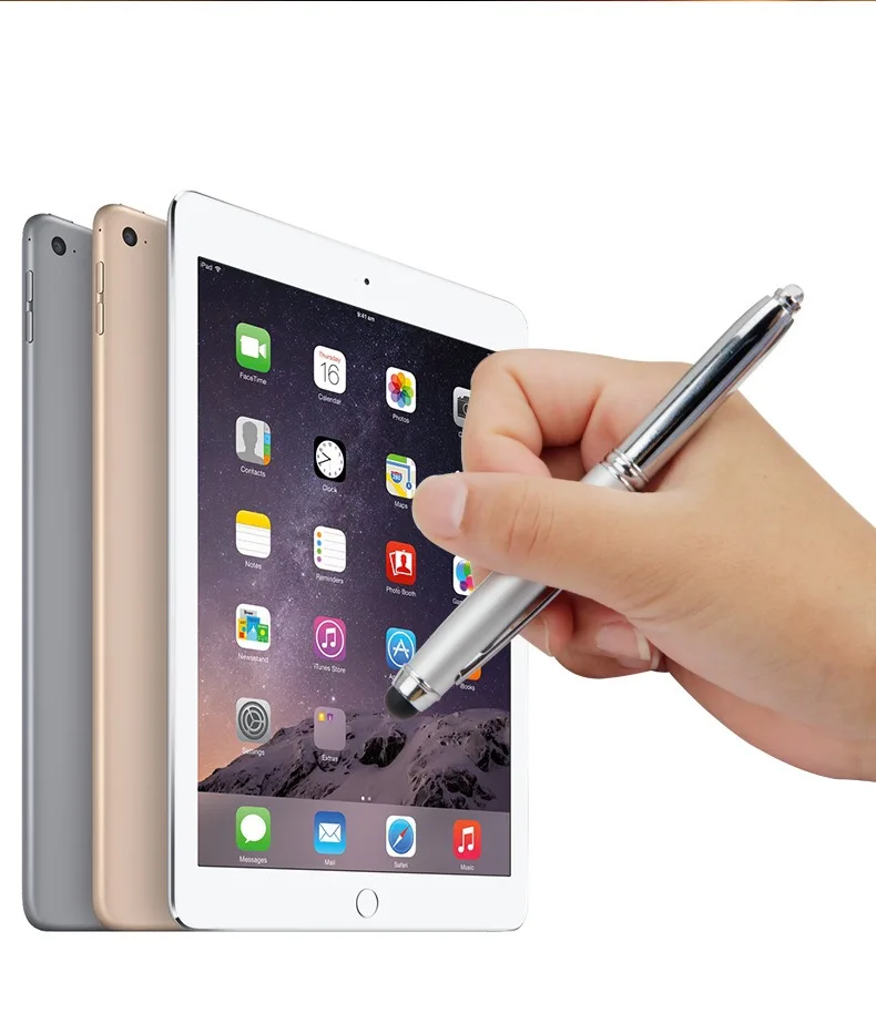 Multi Functional Laser Led Light Pen Touch Screen 4 in 1 Metal Ballpoint Pen with Custom logo
