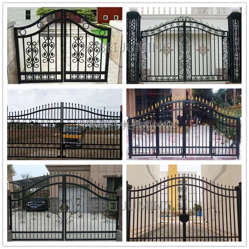 High Quality Galvanized Metal Fence Models Wrought Iron Gates Single