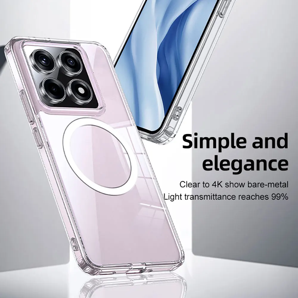 Laudtec Sjk904 Ultrathin Phone Case Clear Simple Business Skin Friendly Thin Shell Anti Oil Cover For Xiaomi 14 14T Pro