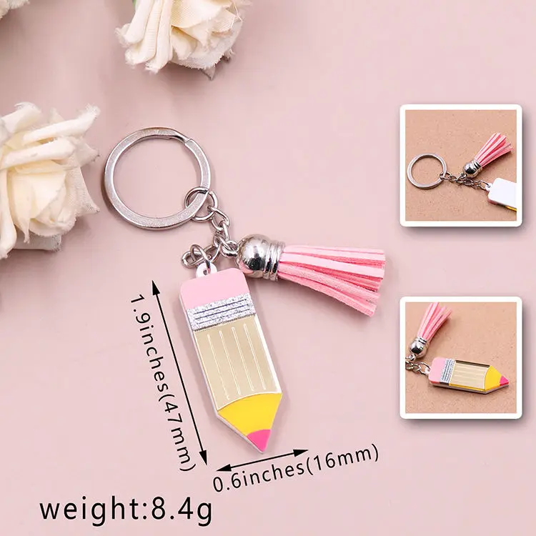 Customized Syasibo jewelry KHS295KH1245  New product CN Pencil TRENDY Teacher Gift Acrylic Keychain details