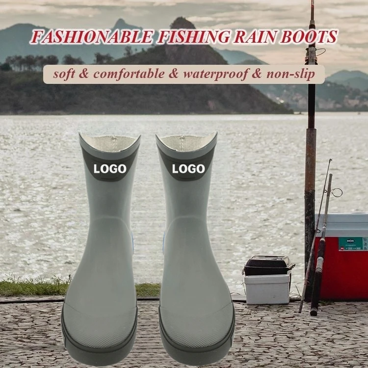 High Quality Rubber Boots Men Light Weight Rain Boots Waterproof Slip