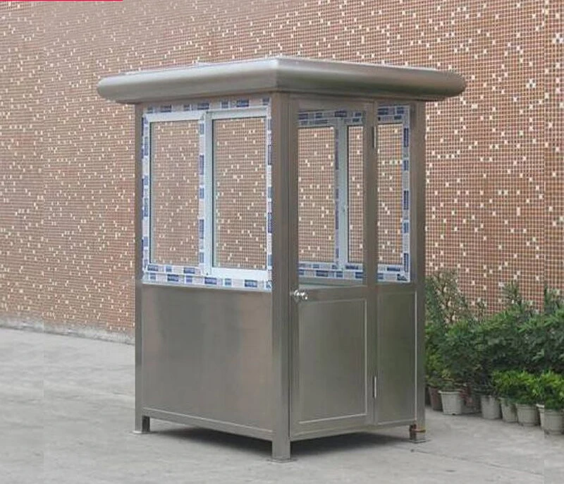 Flat Roof Prefab Sentry Box Kiosk  Sentry House Smoking House for Street