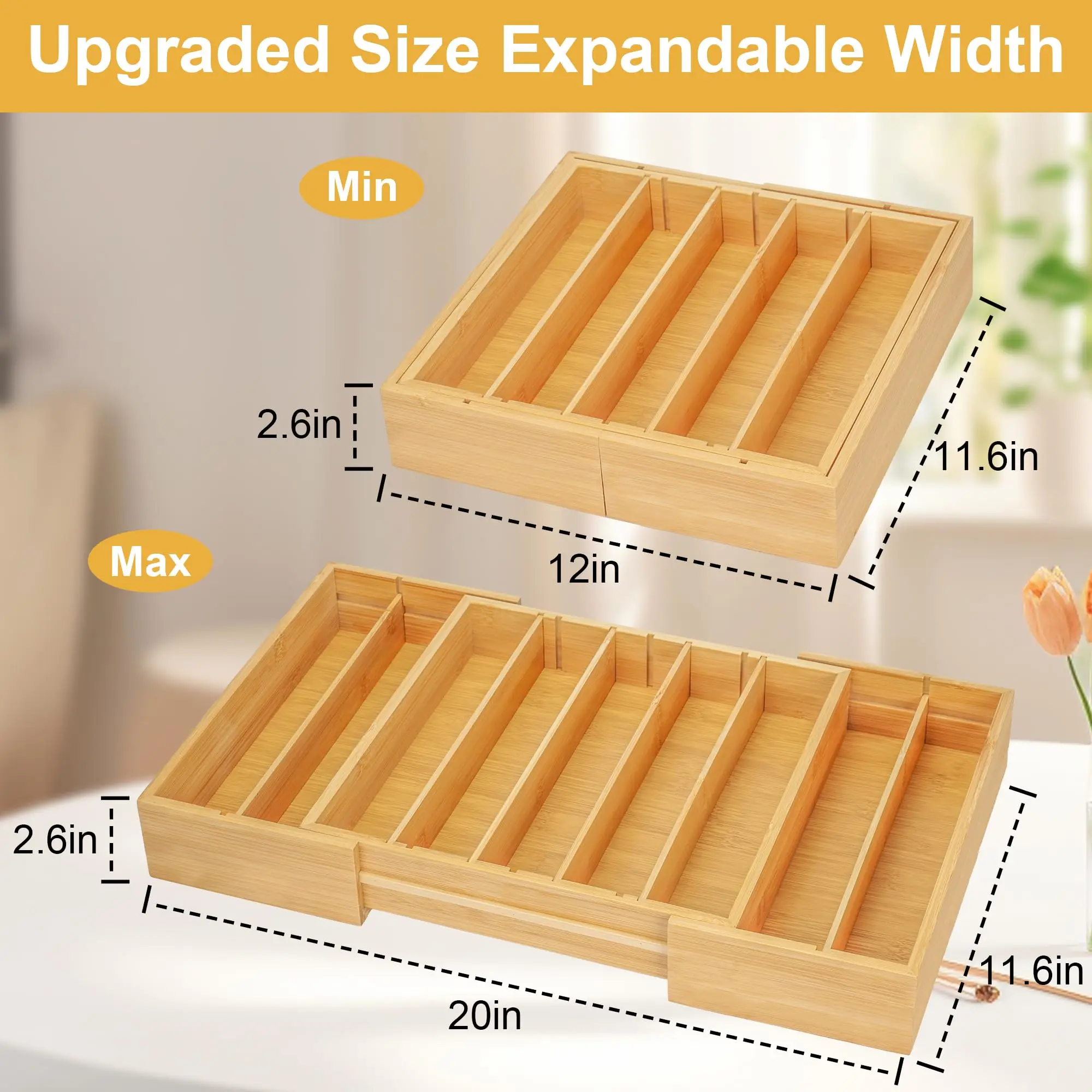 product modern bamboo k cup holder drawer organizer expandable countertop coffee bag storage stand for office or kitchen use-11