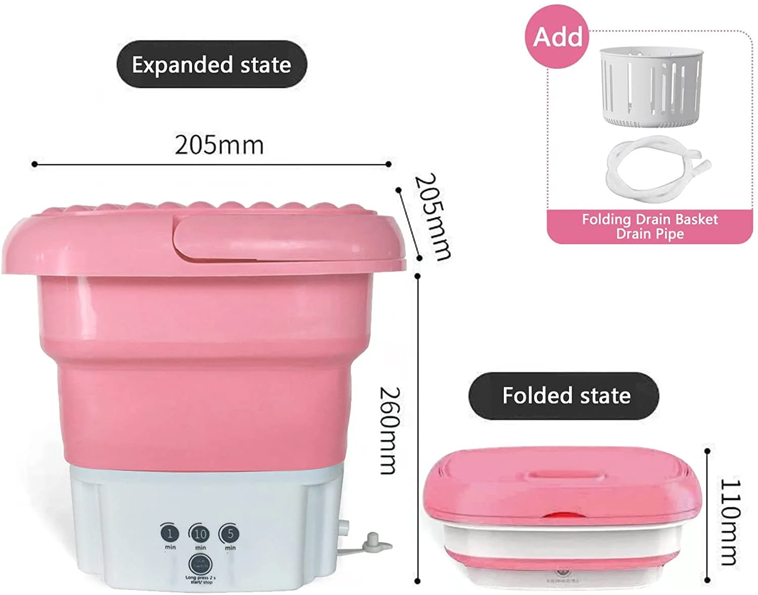 High Quality Folding Portable Mini Washing Machine Cheap Foldable Mini ...