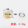 5mm rounded eyelet gold