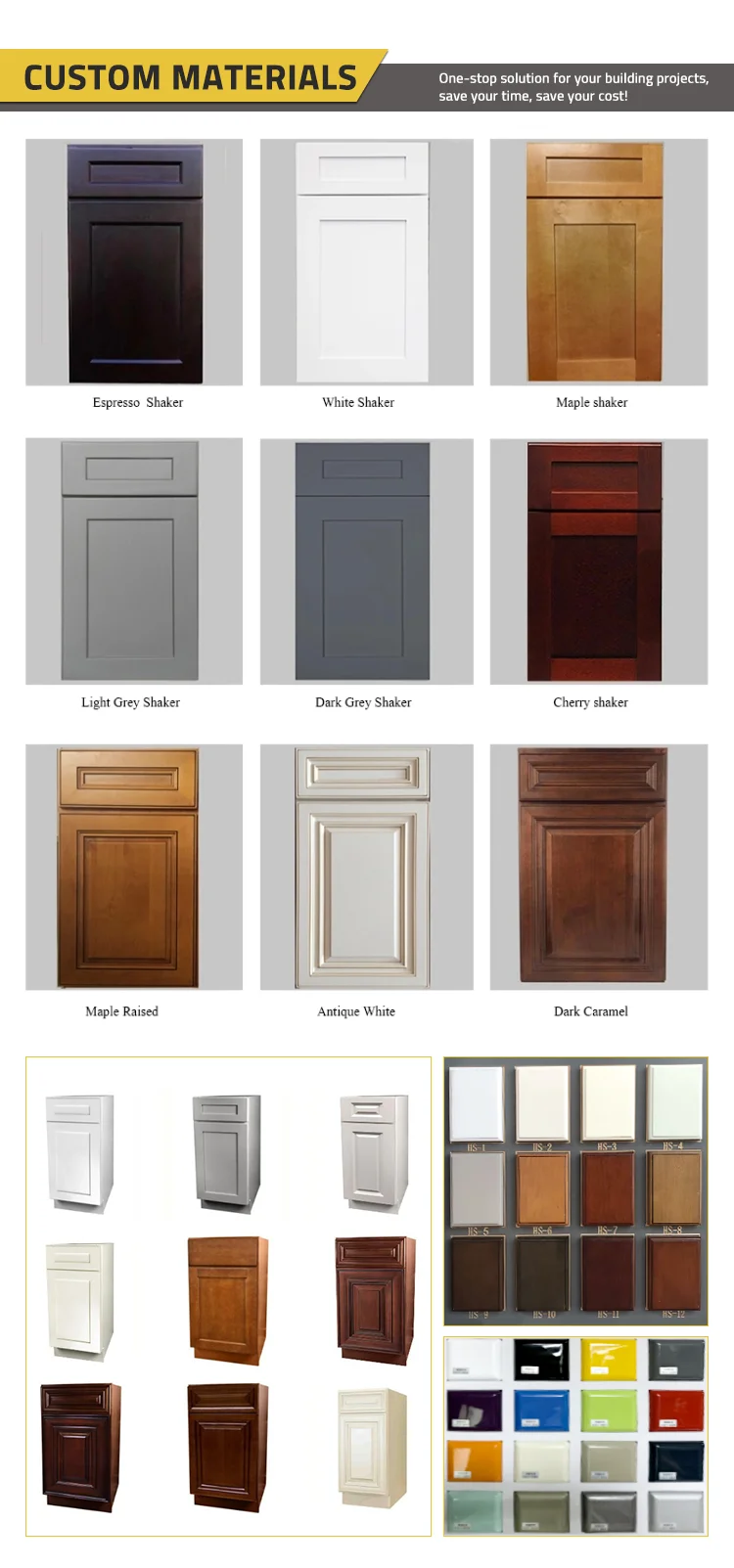 Luxury Black Shaker Style Kitchen Cabinets - Solid Wood