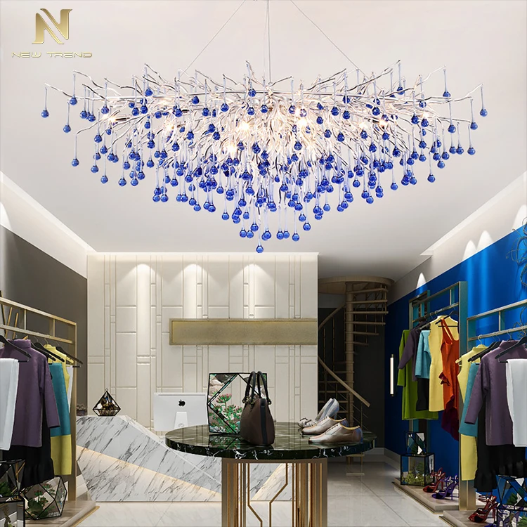 CPL-166 New Trend Indoor Decoration Custom Living Room Dining Room Glass Bead Chandelier Pendant Lamp   