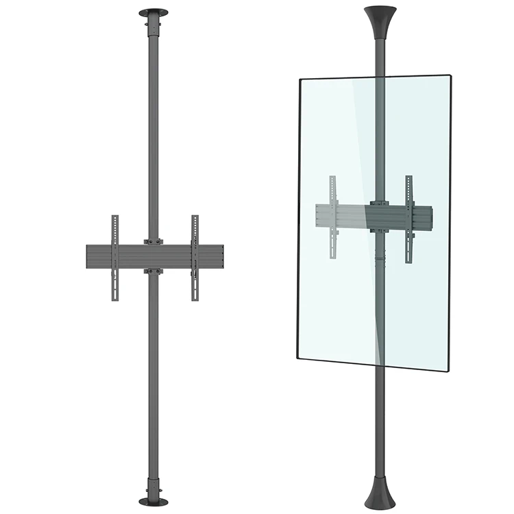 Shopping Mall Use Tv Stand Tv Mount Pole Floor To Ceiling Tv Mount For
