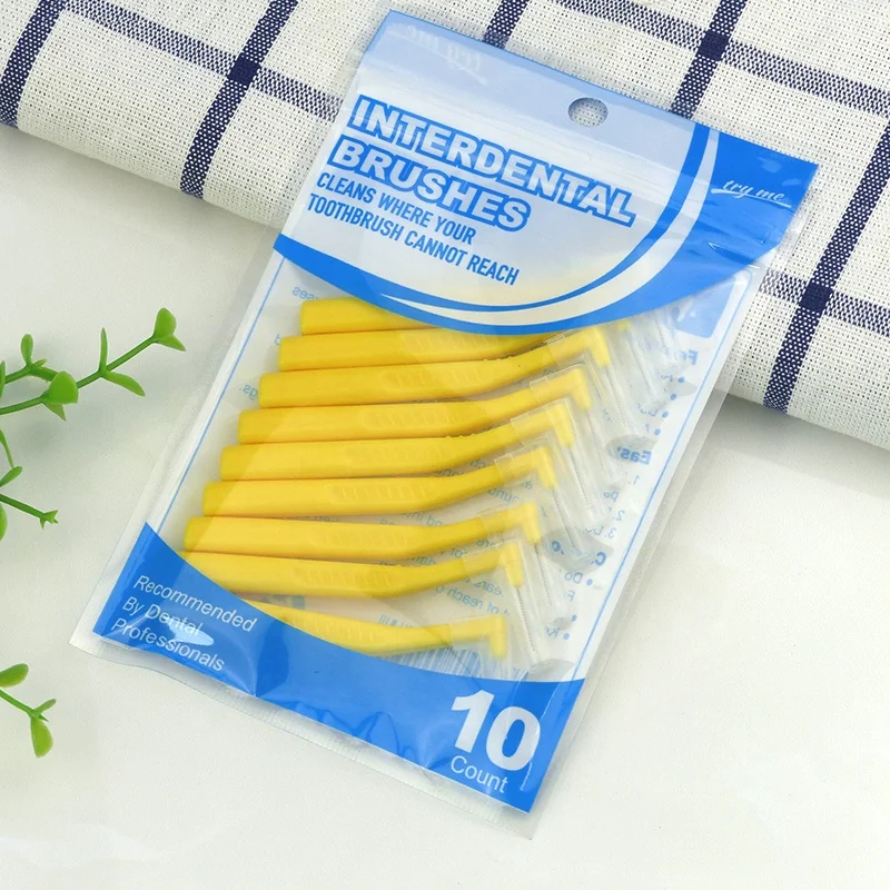 ISO-Certified L-Shaped Refillable Toothbrush Dental Interdental Brush